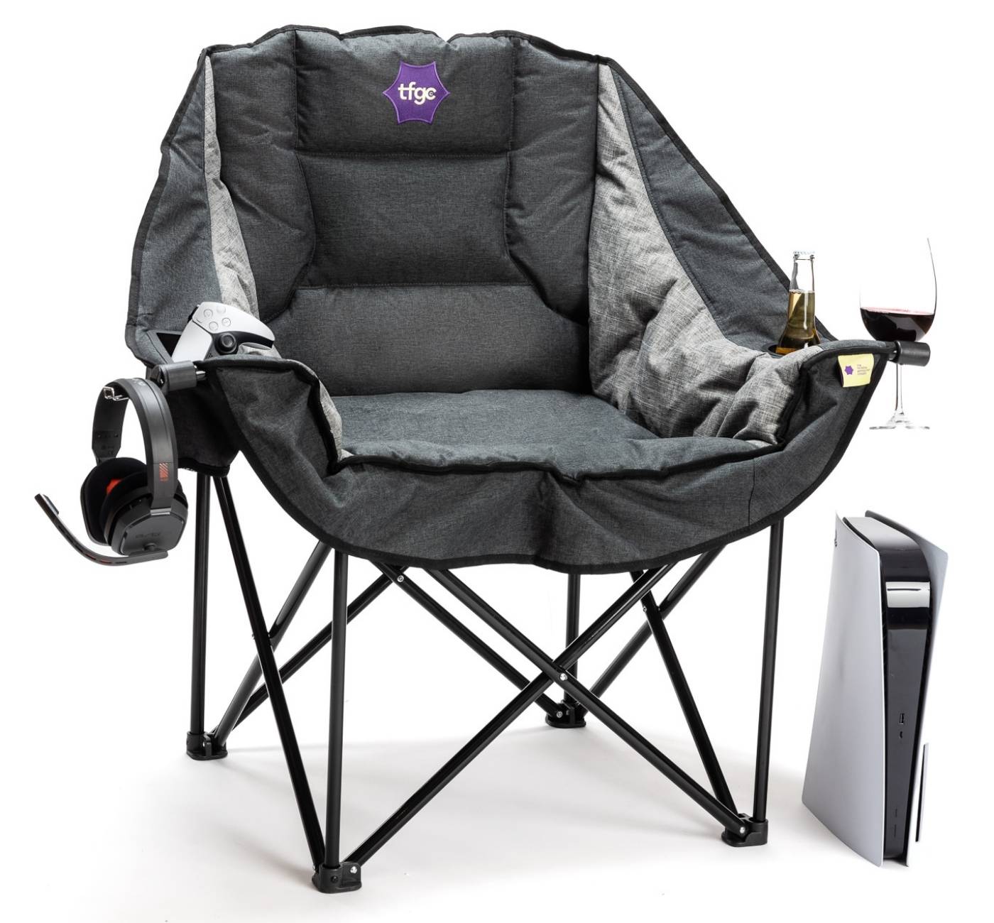 Sharper image best sale foldable gaming chair